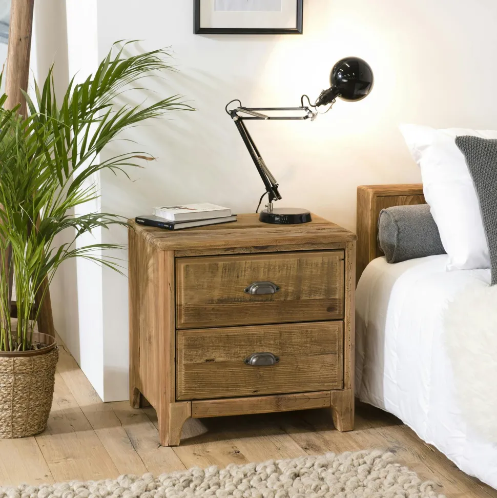 Table de chevet en bois recyclé BELFAST