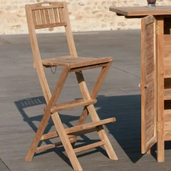 Table de jardin en teck huilé rectangle extensible 120/180x90x75 MACAO
