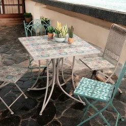 Table de jardin motif rosace 78 cm GRENADE