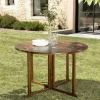 Table de jardin pliante papillon en teck 120 cm MACAO