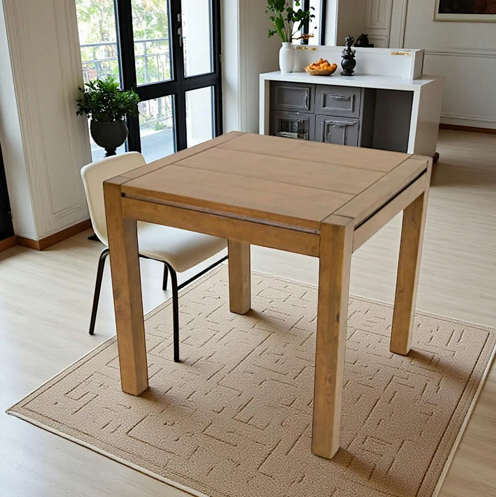 Table de repas Hévéa 80x80x76cm OLGA