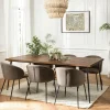 Table de repas rectangulaire bois recyclé marqueterie 220 cm KORKAI