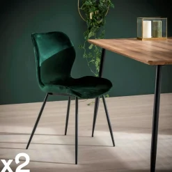 Table extensible en céramique aspect bois 160-240 cm LOMBARDIE