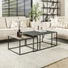 Table gigogne noir et or NOVA (lot de 2 pièces)