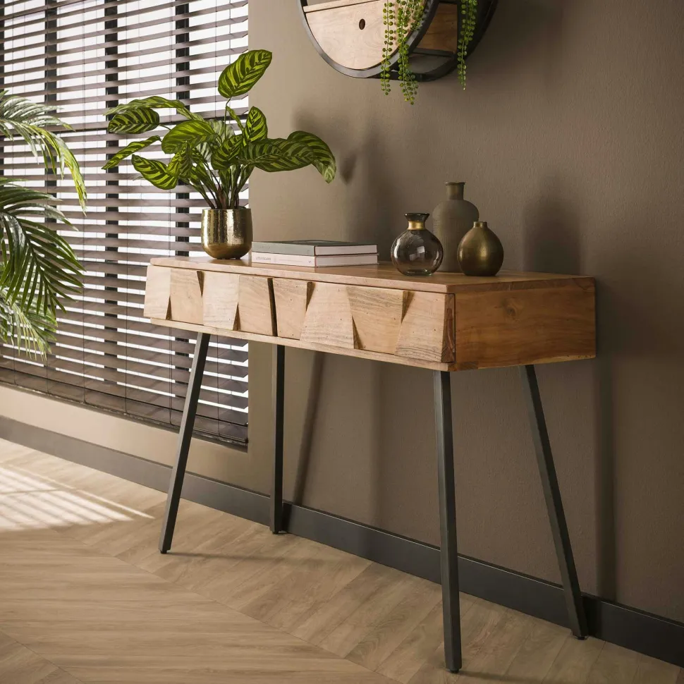 Table gigogne noir et or NOVA (lot de 2 pièces)