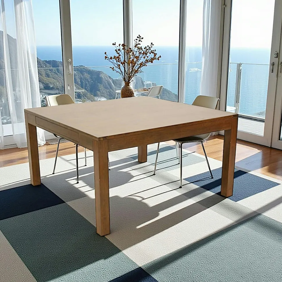 Table repas carrée extensible hévéa 140/240cm OLGA