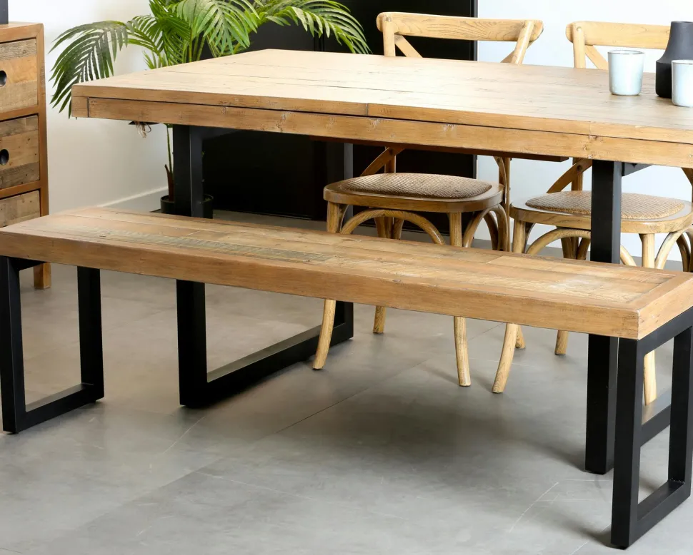 Table Repas Extensible Bois recyclé 180/240x90x77cm BRISBANE