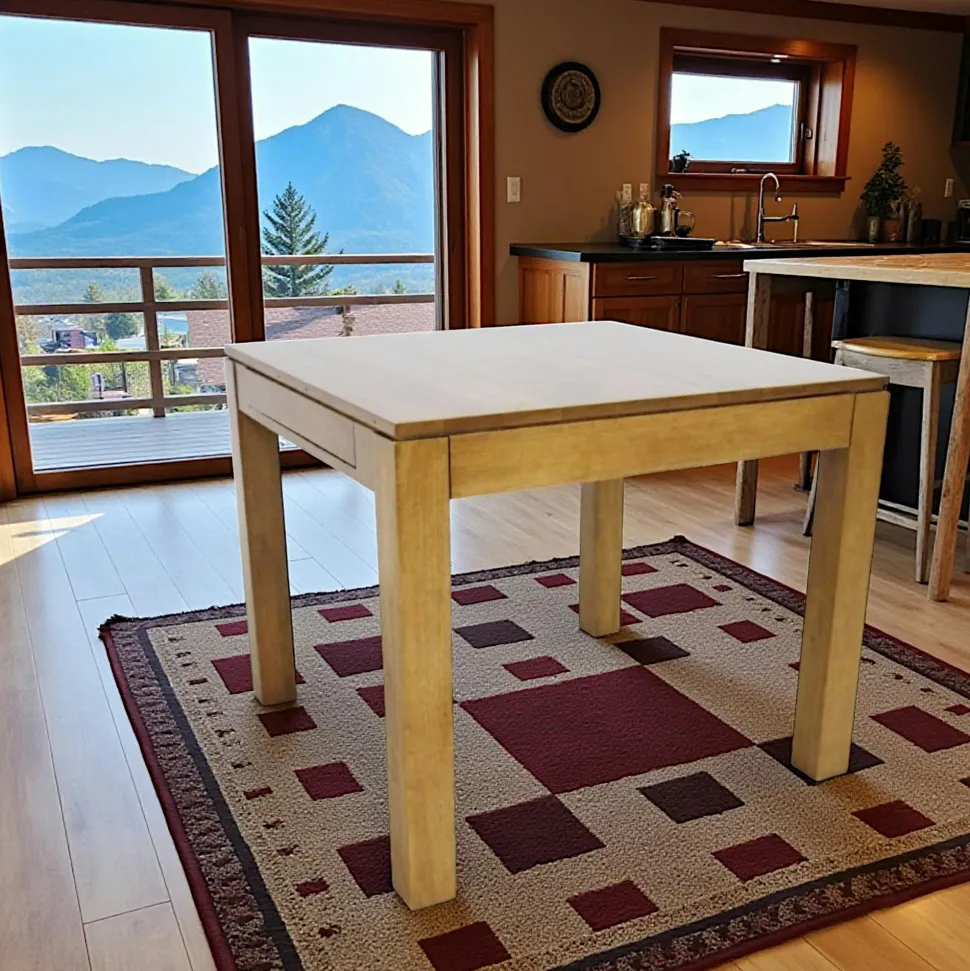 Table repas extensible hévéa 90/154cm HELENA