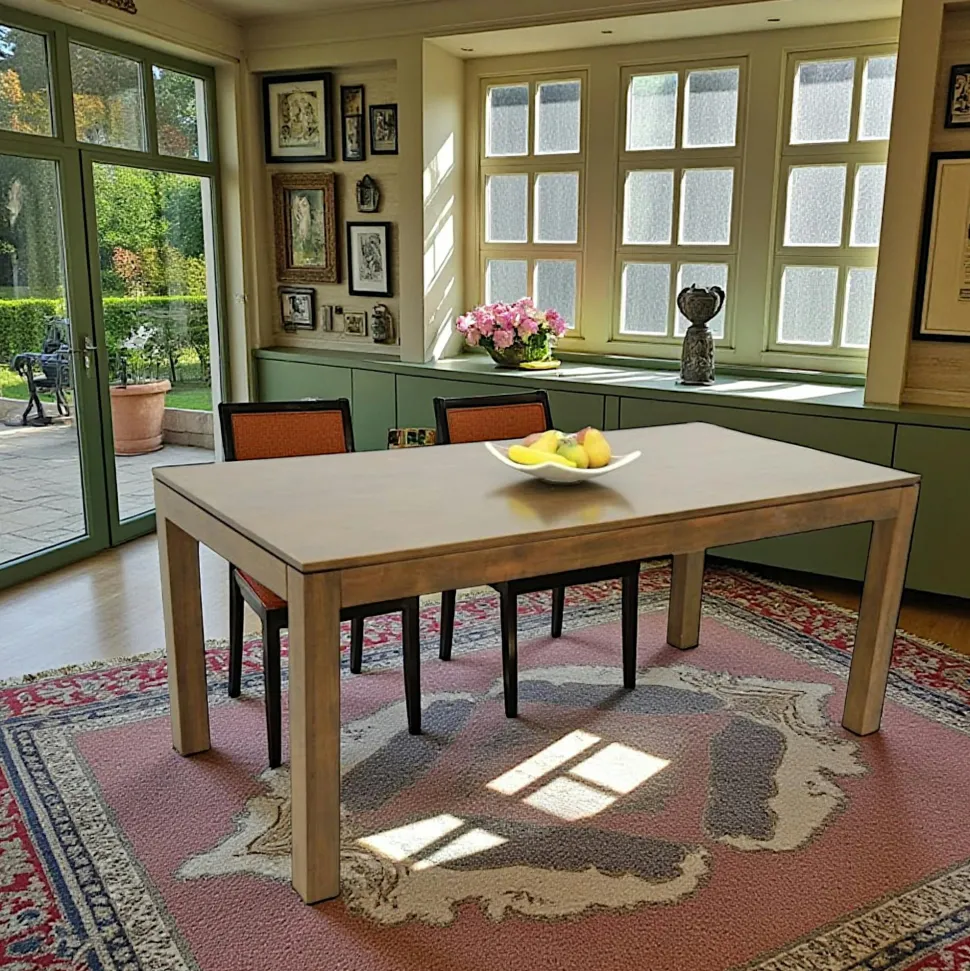 Table repas hévéa 180x90cm HELENA