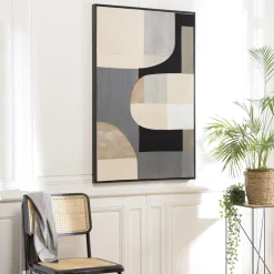 Tableau moderne matières et couleurs mixées 83 x 123 cm