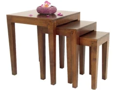 Tables gigognes hévéa MAORI lot de 3