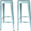 Tabouret de bar bleu (lot de 2) LEEDS
