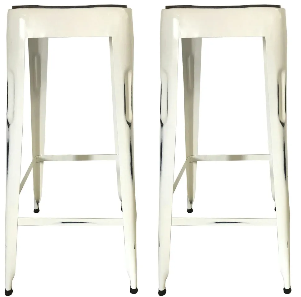 Tabouret de bar bleu (lot de 2) LEEDS