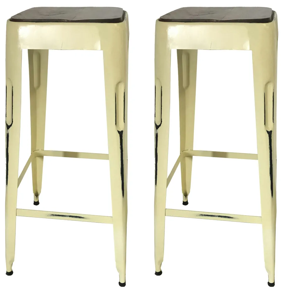 Tabouret de bar bleu (lot de 2) LEEDS