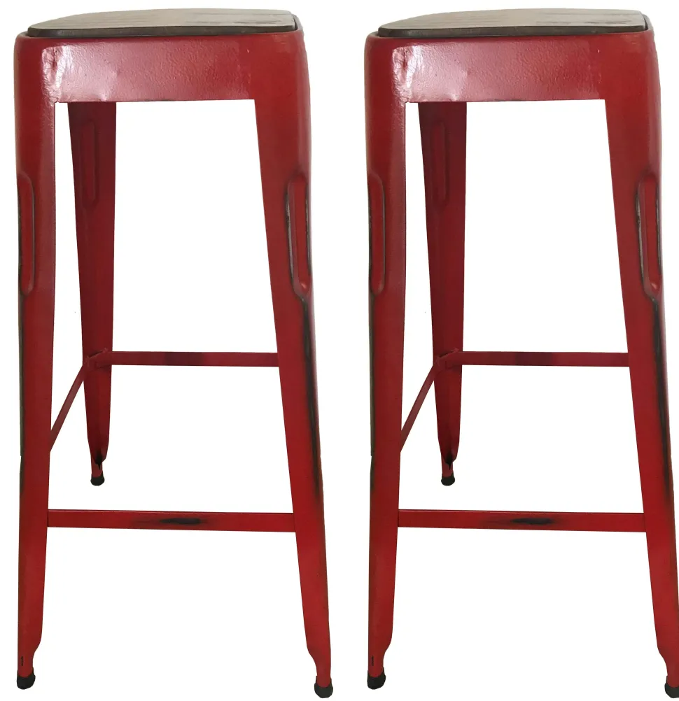 Tabouret de bar bleu (lot de 2) LEEDS