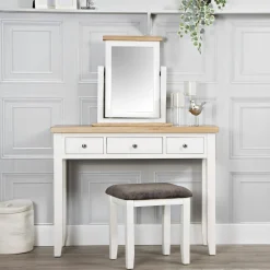 Tabouret de salon rond blanc tissu bouclettes TIM
