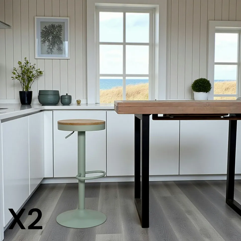 Étagère d'angle design moka & gris - 2 cubes imbriqués MARFA