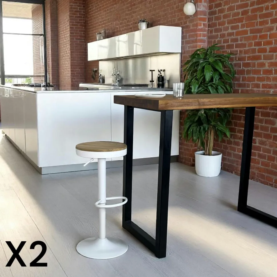 Étagère d'angle design moka & gris - 2 cubes imbriqués MARFA