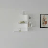 Étagère murale blanche design, 5 plateaux décalés MARFA