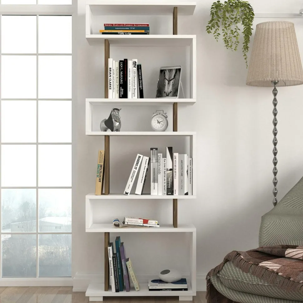 Étagère murale design blanche silhouette zigzag MARFA