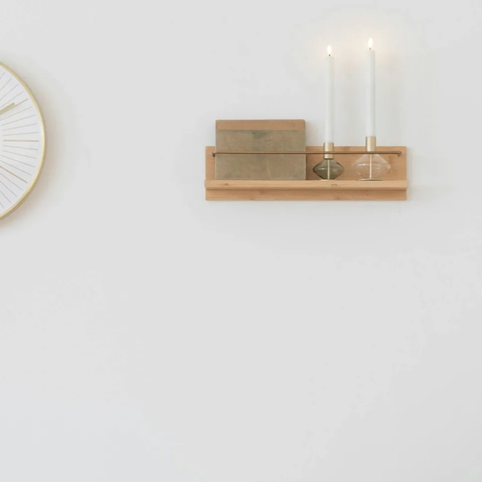 Étagère murale design effet bois clair en zigzag MARFA