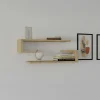 Étagère murale effet bois clair avec retour (lot de 2) MARFA
