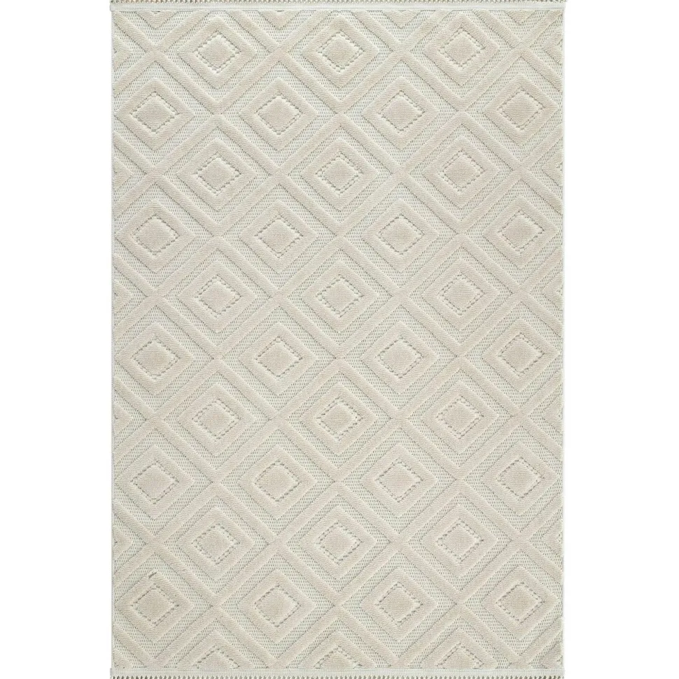 Tapis beige – motif art déco en relief, 120x180 cm ISTANBUL