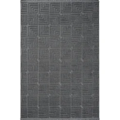 Tapis écru contrasté – motifs bleus, 160x230 cm ISTANBUL