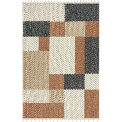 Tapis écru contrasté – motifs graphiques, 160x230 cm ISTANBUL