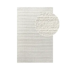 Tapis écru en laine tressée main 160x230 cm FEZ