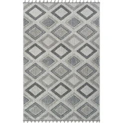 Tapis gris contrasté – losanges, 120x180 cm ISTANBUL
