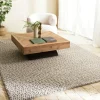Tapis rectangulaire 160 x 230 cm laine bouclettes taupe