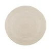 Tapis rond d’extérieur en plastique recyclé Ø120 cm - teinte sable MENDOZA