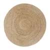 Tapis rond en jute tressée Ø150 cm - style bohème et nature FEZ