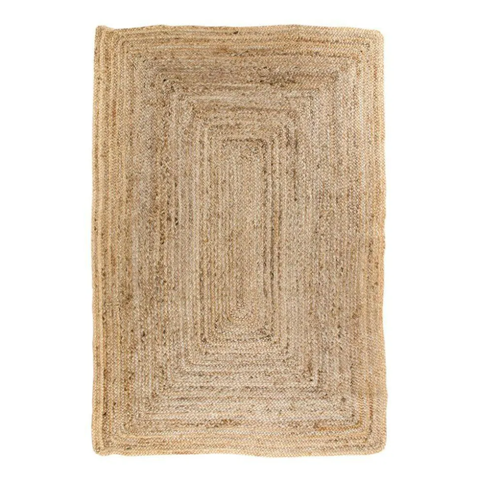 Tapis rond en jute tressée Ø150 cm - style bohème et nature FEZ