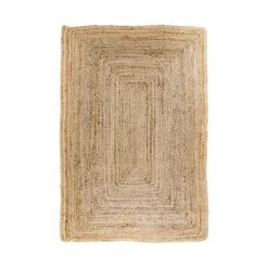 Tapis rond en jute tressée Ø150 cm - style bohème et nature FEZ