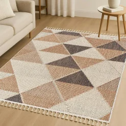 Tapis terracotta – triangles, 120x180 cm ISTANBUL