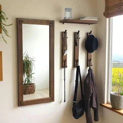 Vestiaire mural - 1 miroir, 3 portemanteaux, 1 étagère HILO